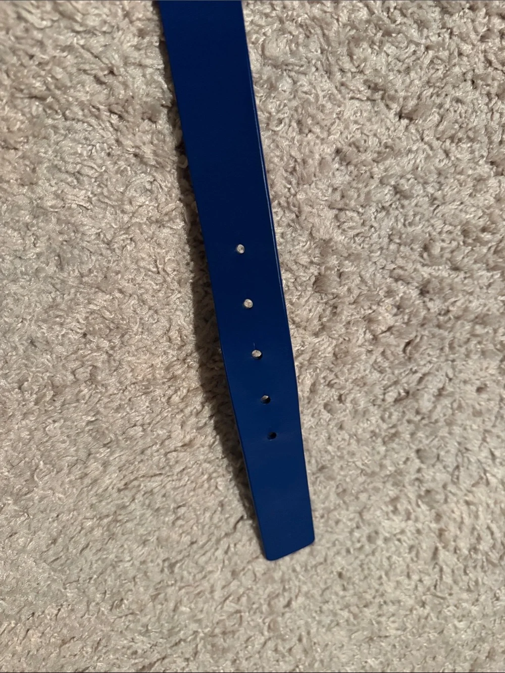 Armani Exchange Blue Strap Belt with Black Buckle